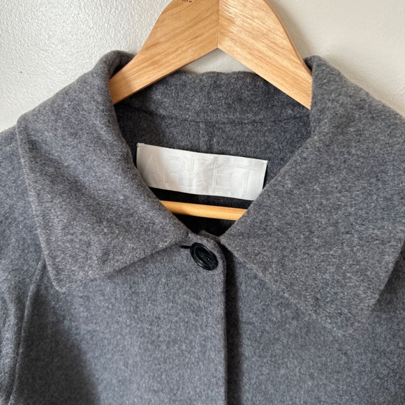 Arket wool gray coat size EUR 42 - Picture 2 of 5